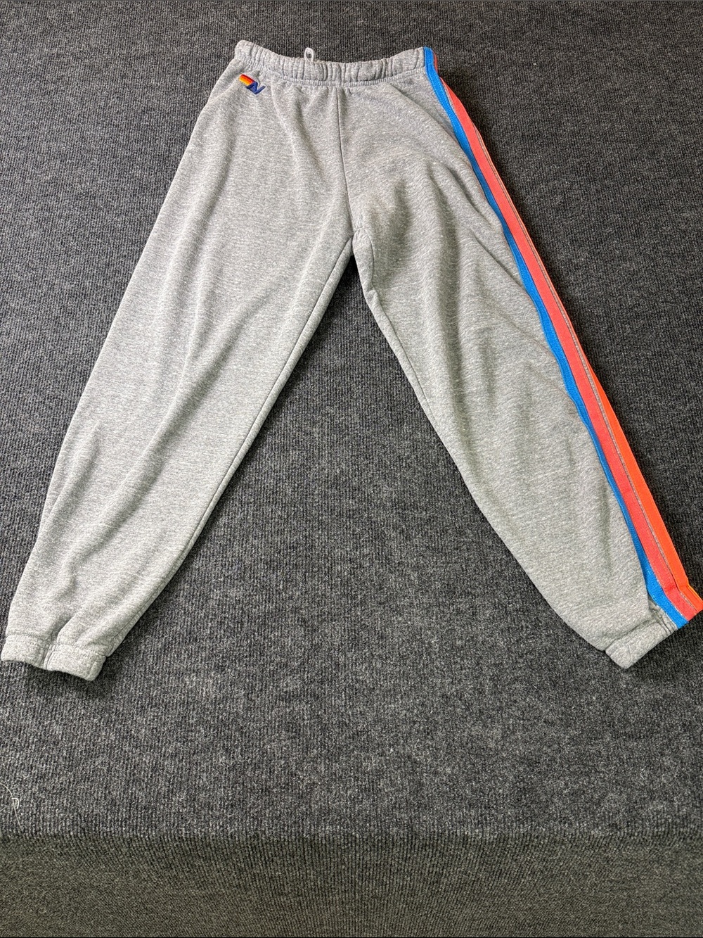 Aviator Nation Grey Sweatpants with on leg Stripes